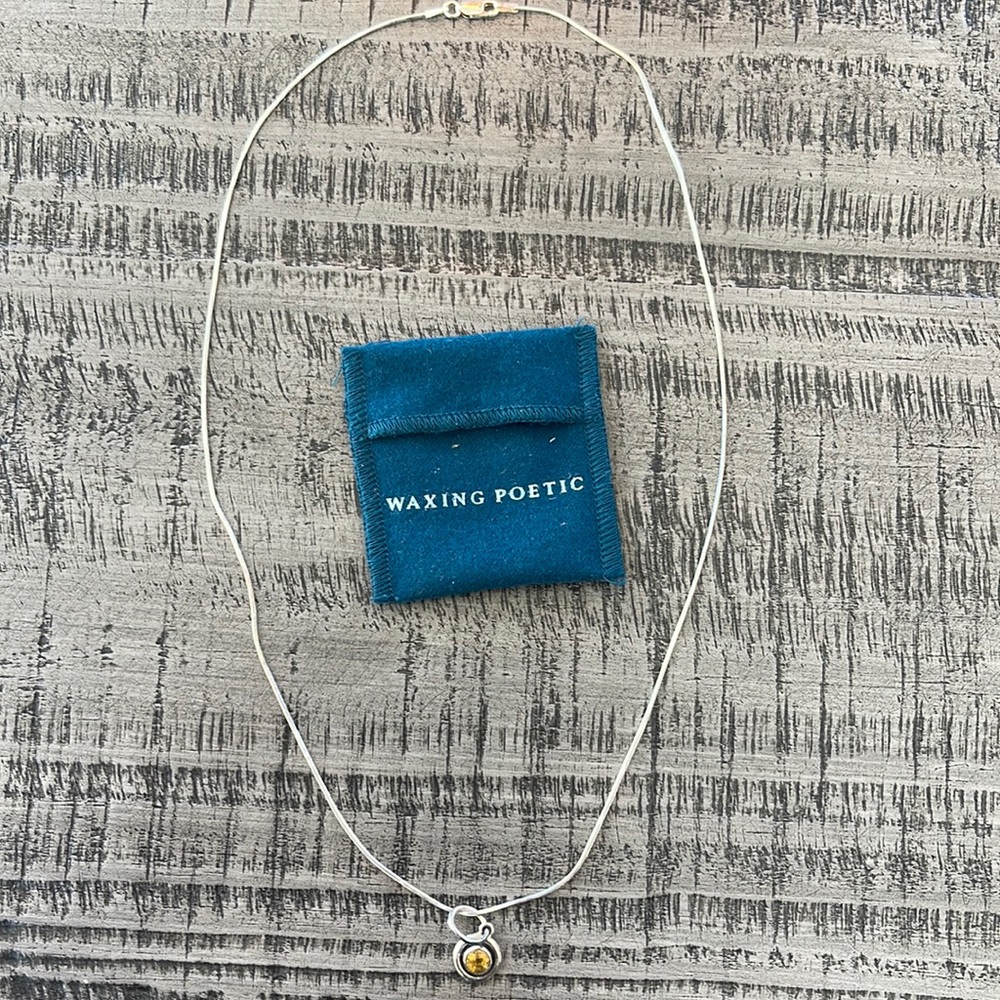 NEW WAXING POETIC STERLING SILVER TOPAZ PENDANT